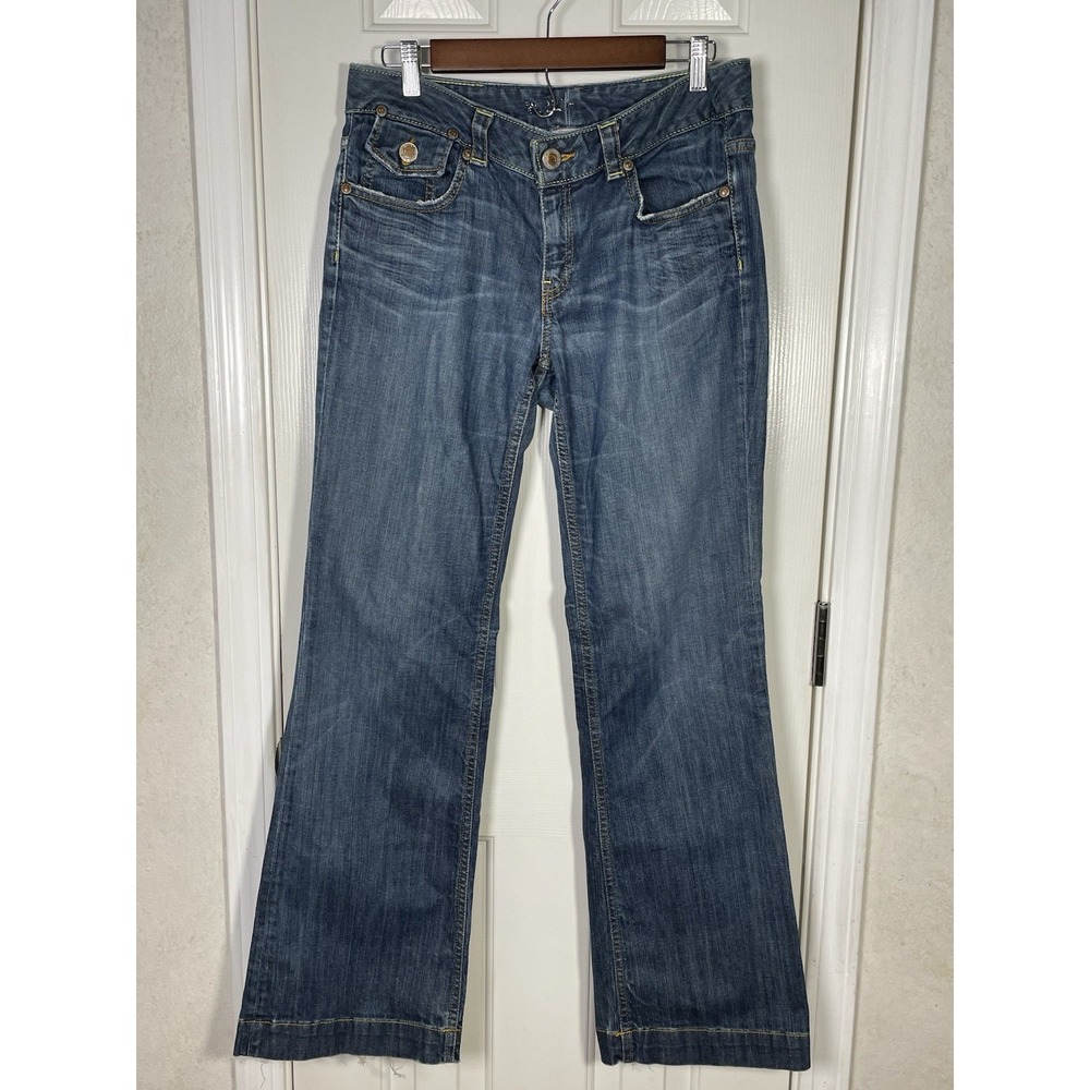 Banana Republic Jeans Size 8 Womens Blue Distressed